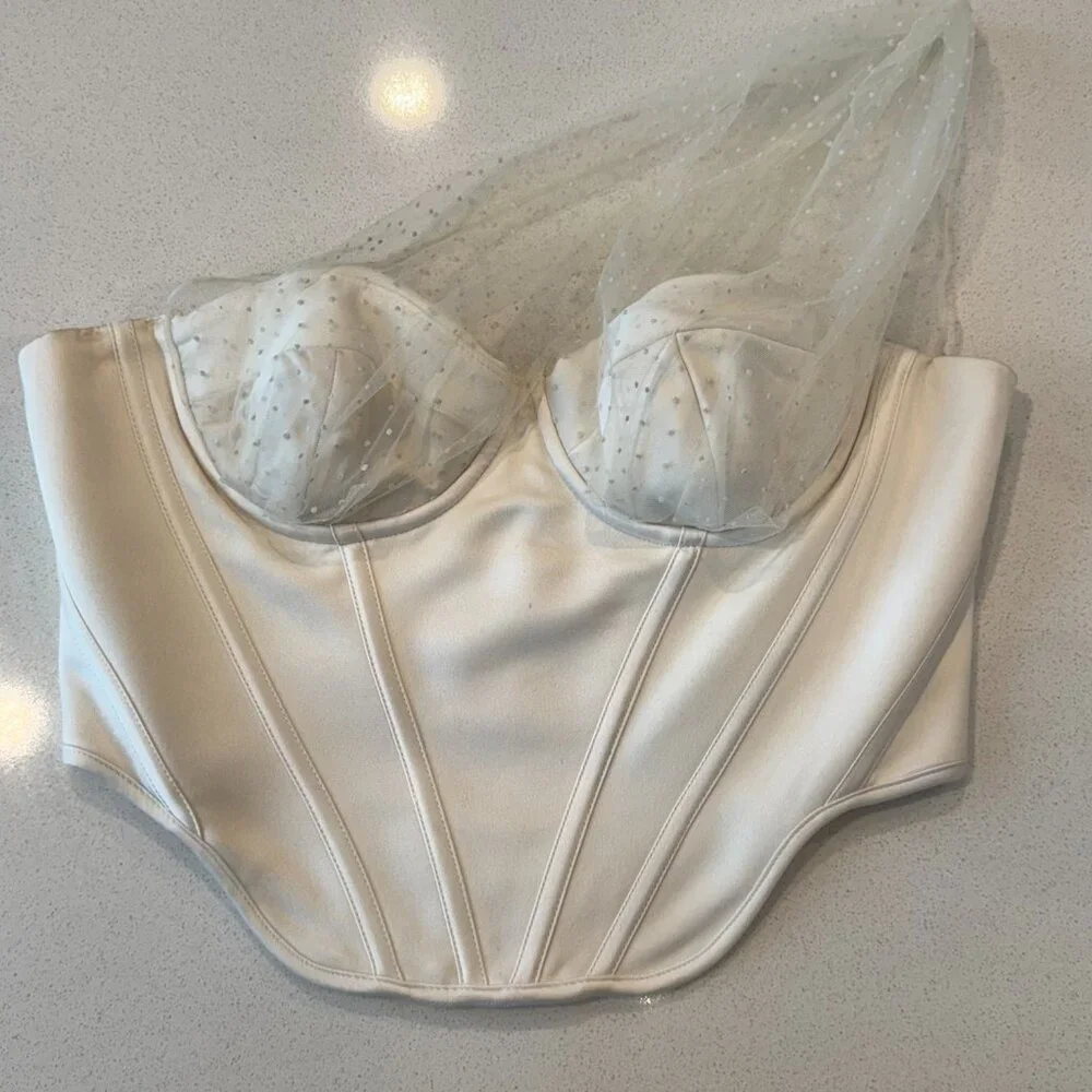 House of CB white shoulder corset - Picture 2 of 2